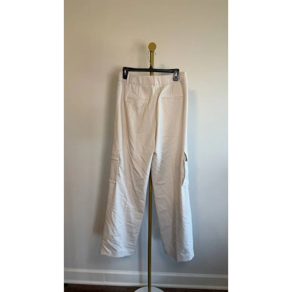 Guess Eco Matea Perfect Cargo Pants Ivory M NWOT $148